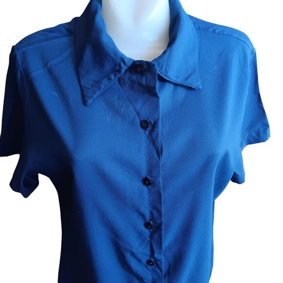 1OF1 Large True Vintage Button-Up Top/Blouse Classic Collar Handmade 70's - Picture 1 of 6